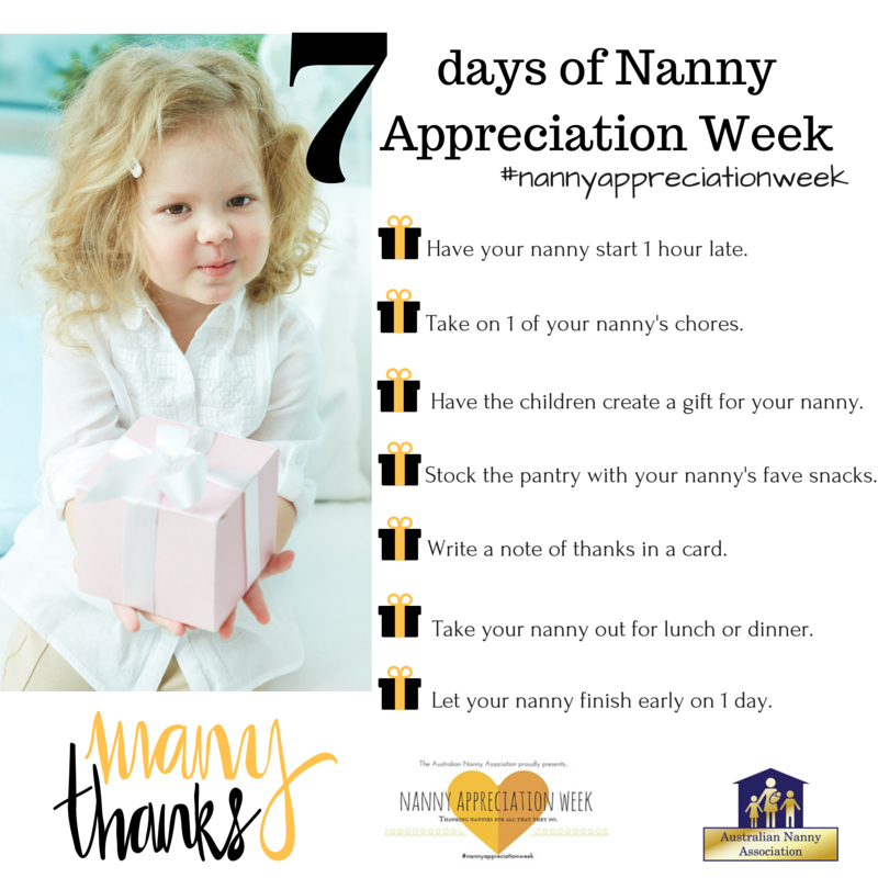 Nanny Appreciation Week Thanks Australian Nanny Association